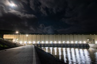 An early morning view of the Harvey O. Banks Delta Pumping Plant. The facility is located in Alameda County and lifts State Water Project water 244 feet into the beginning of the California Aqueduct. Photo taken March 28, 2024.