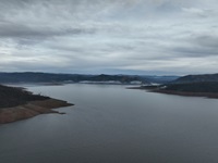 Drone photo of Lake Oroville. Photo taken December 20, 2024.