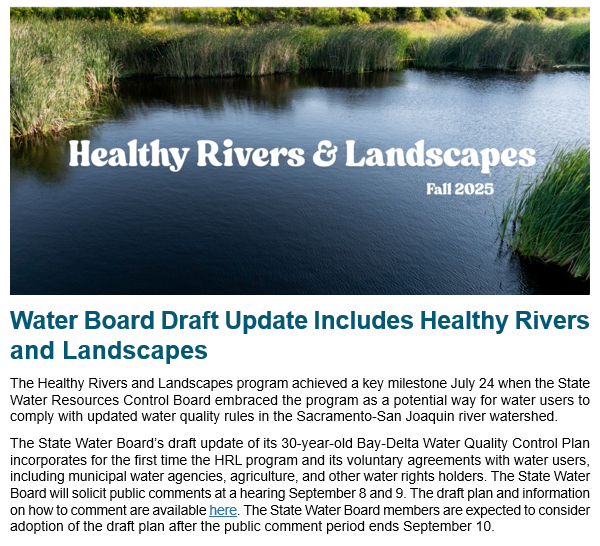 Healthy river and landscape