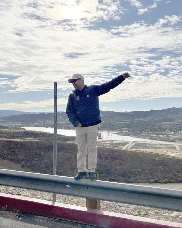 Carlos Soria leads an informational tour at Castaic Lake on November 19, 2025.  
