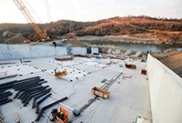 Construction at Lake Oroville