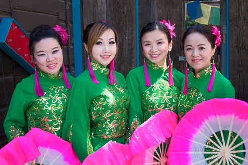 Photo  of women from a previous Locke Asian Pacific Spring Festival 