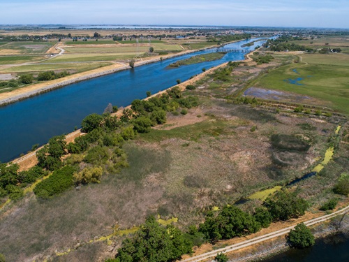 The Dutch Slough Tidal Marsh Restoration Project site, located in the Sacramento-San Joaquin Delta near Oakley, California.