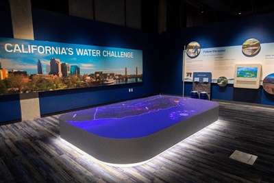 California's water challenge exhibit at the Sacramento Museum of Science and Curiosity