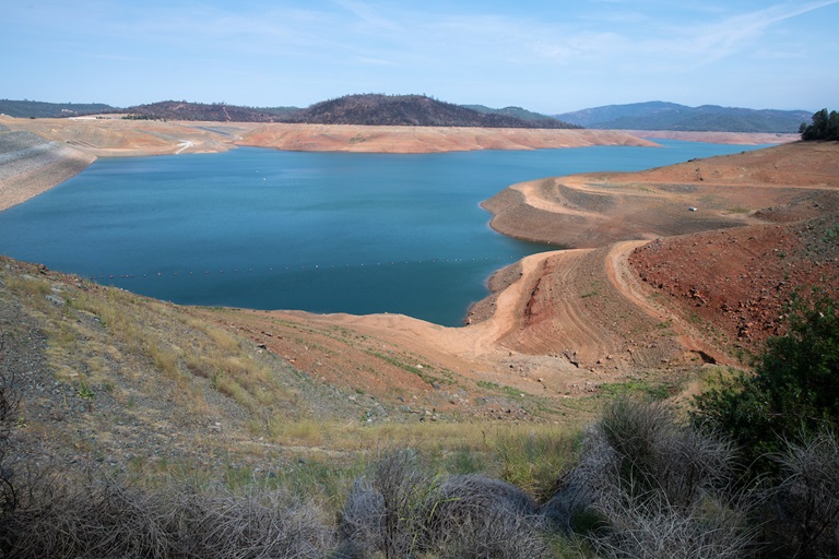 Photo of Lake Oroville on July 26, 2021