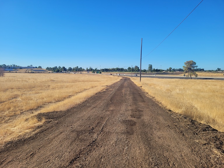 A section of the Brad Freeman Trail near Garden Drive in Oroville is being prepared for future paving work.