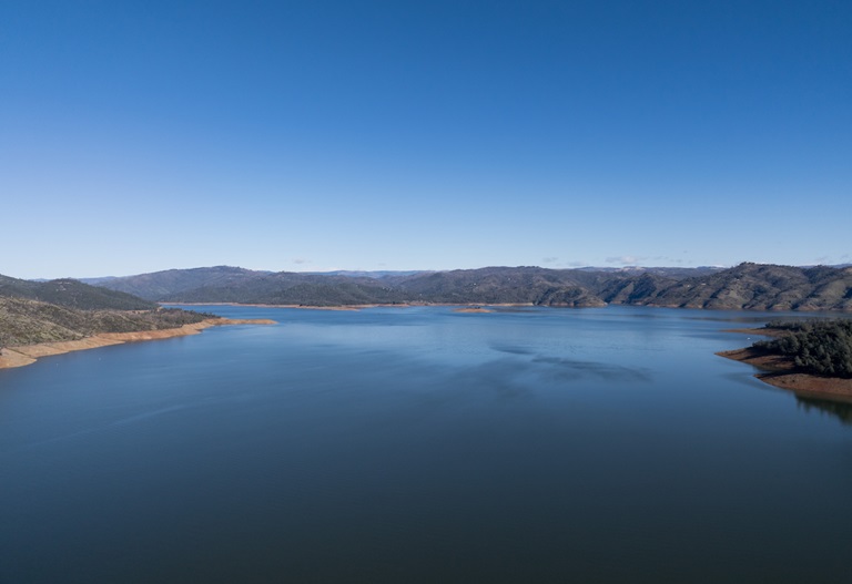 A drone view of Lake Oroville in Butte County, California. Photo taken January 8, 2026. 
