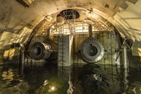 The California Department of Water Resources' refurbished River Valve Outlet System at Oroville Dam, in Butte County, California, can be used to release cold water from deep in Lake Oroville for Feather River water temperature management. Photo taken July 20, 2026.