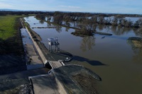 View of Fremont Weir in the Yolo Bypass.