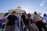 Participants at the 59th Annual California Native American Day event at the State Capitol in Sacramento, California.