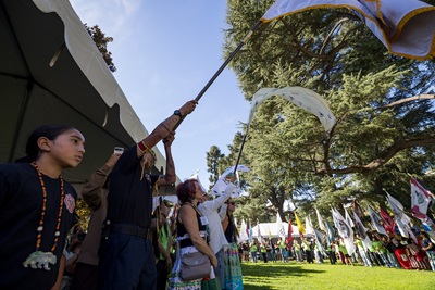 Participants at the 59th Annual California Native American Day event at the State Capitol in Sacramento, California