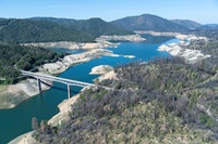 Image of Oroville at 55% of Total Capacity. Photo taken May 24, 2022.