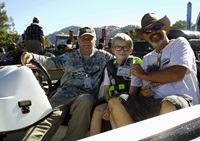 Participants at the CAST event in Lake Oroville take a photo.