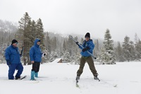 The third snow survey of 2019 is conducted at Phillips Station. 