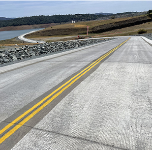 A newly constructed Lakeside Access Road in Oroville.