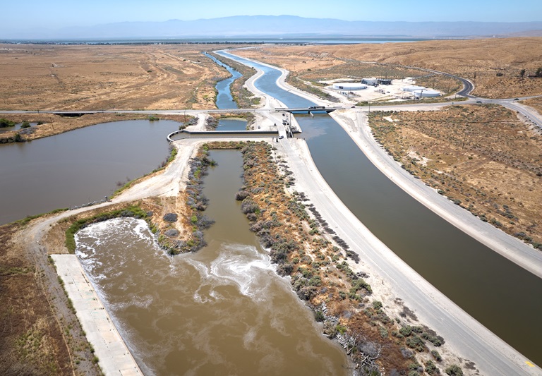 Photo of the Kern River Intertie taken from a drone. Photo taken May 24, 2023.