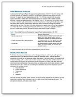 Initial Protocols page of Protocols Report