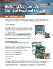 First page of Fact Sheet for Building California's Climate Resilient Future
