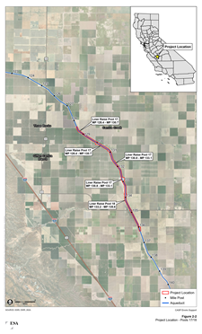 San Luis Canal (California Aqueduct Pools 17 and 18) Location Map