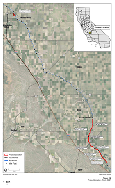 San Luis Canal (California Aqueduct Pools 20 and 21) Location Map