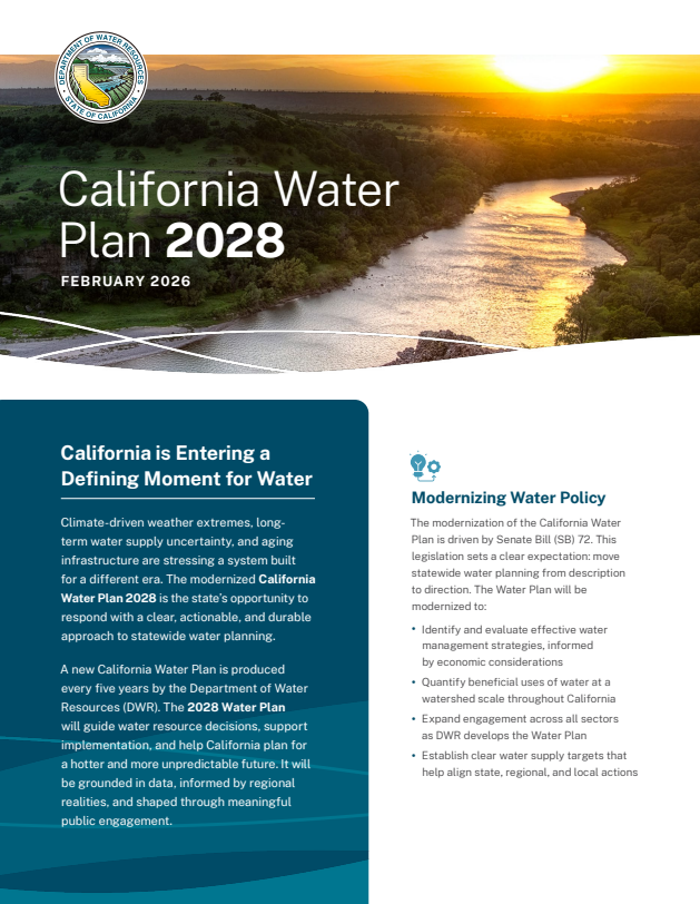 Cover of California's Groundwater Semi-Annual conditions report.