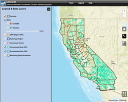 Screen shot of the California Statewide Groundwater Elevation Monitoring Program