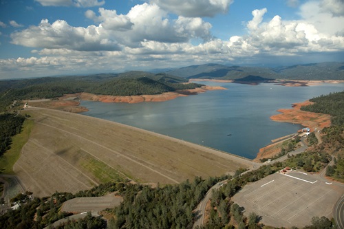 Aerial view of Lake Oroville