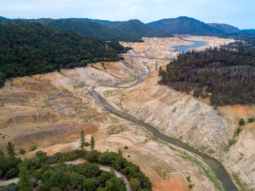 Lake Oroville looking from the South Fork