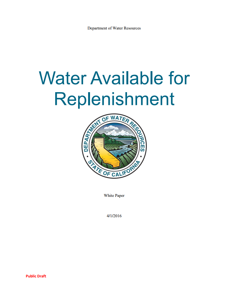 Water Available for Replenishment White Paper
