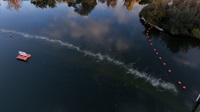 DWR has recently completed installation of a bioacoustic fish fence at the junction of the Sacramento River and Georgiana Slough.