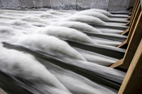 The Lake Oroville Main Spillway on March 17, 2023.